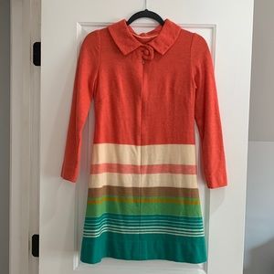 Vintage 1960s mod colorful sweater dress